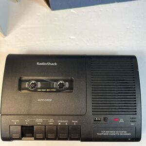 Vtg. Radio‎ Shack TCR-200 Voice Activated Telephone Cassette Recorder With Box